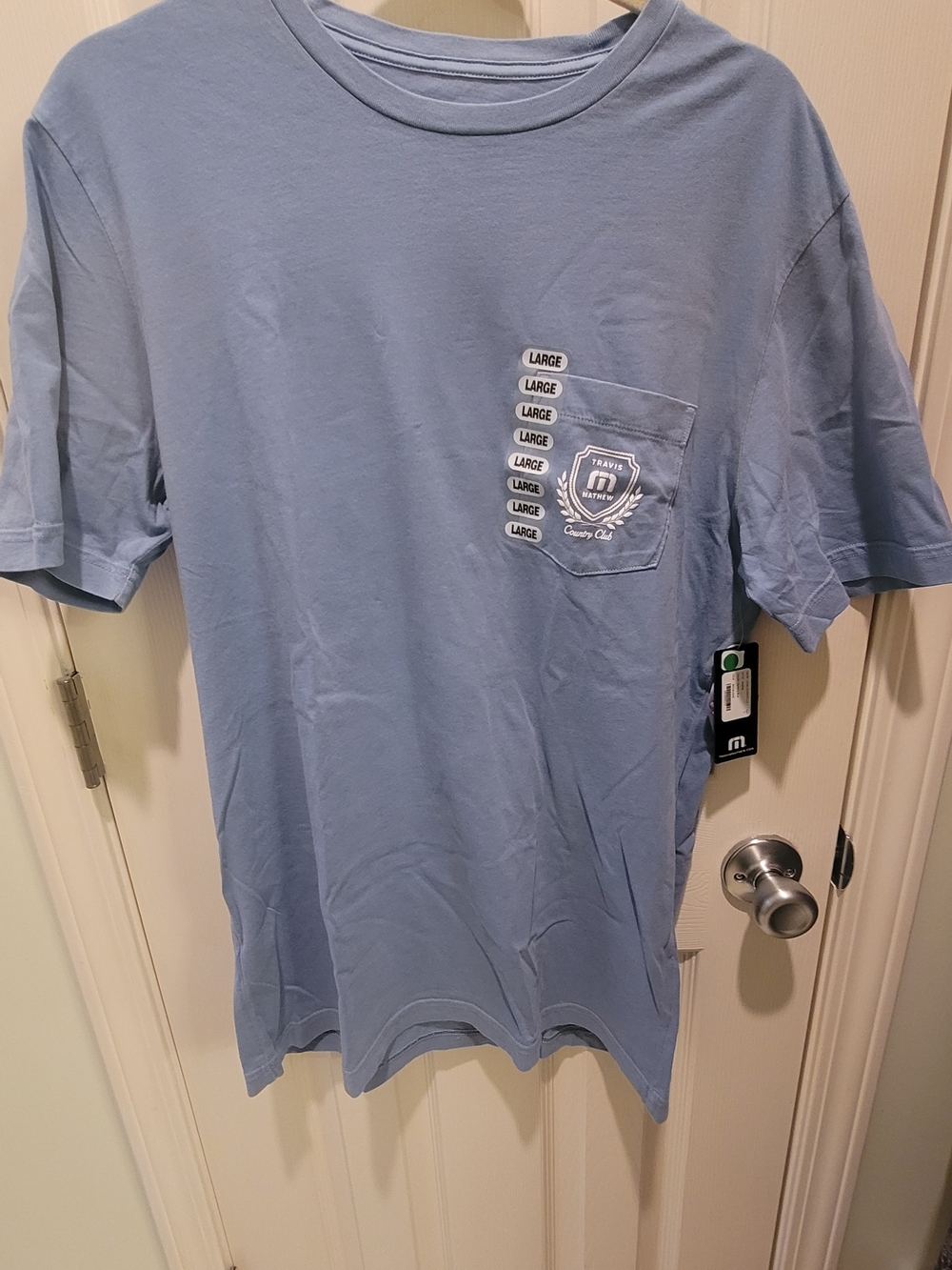 Travis Mathew Light Blue Short-Sleeve Pocket Tee